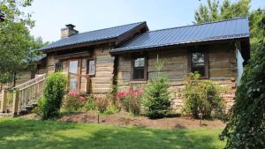 a stunning log cabin in Banner Elk, repaired by Baldwin Restoration